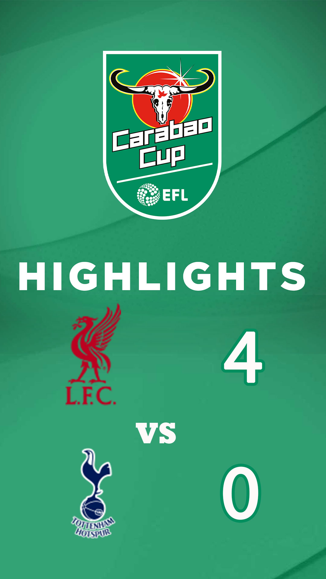 Liverpool 4 - 0 Tottenham Hotspur | Highlight Carabao Cup 24/25 - ไฮไลท์การแข่งขัน ลิเวอร์พูล 4-0 สเปอร์ส | คาราบาว คัพ 2024-25